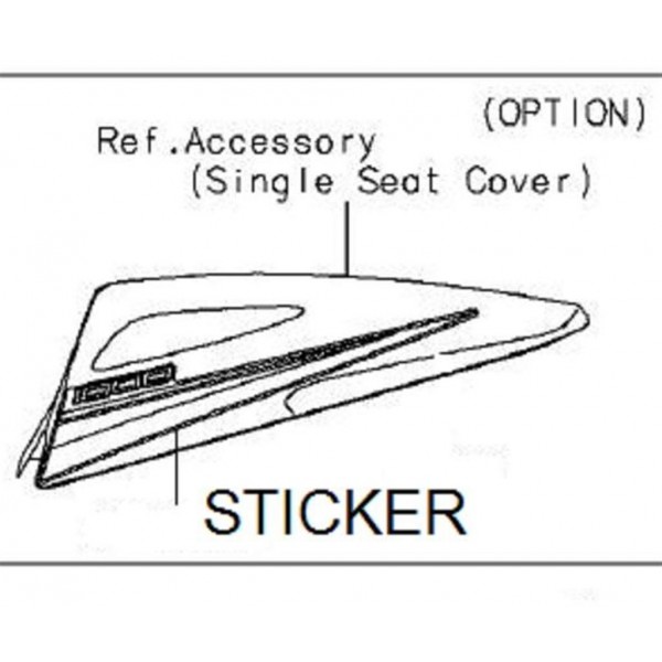 Kawasaki Seat Cowl Stickers LH/RH for ZX10 R Ninja
